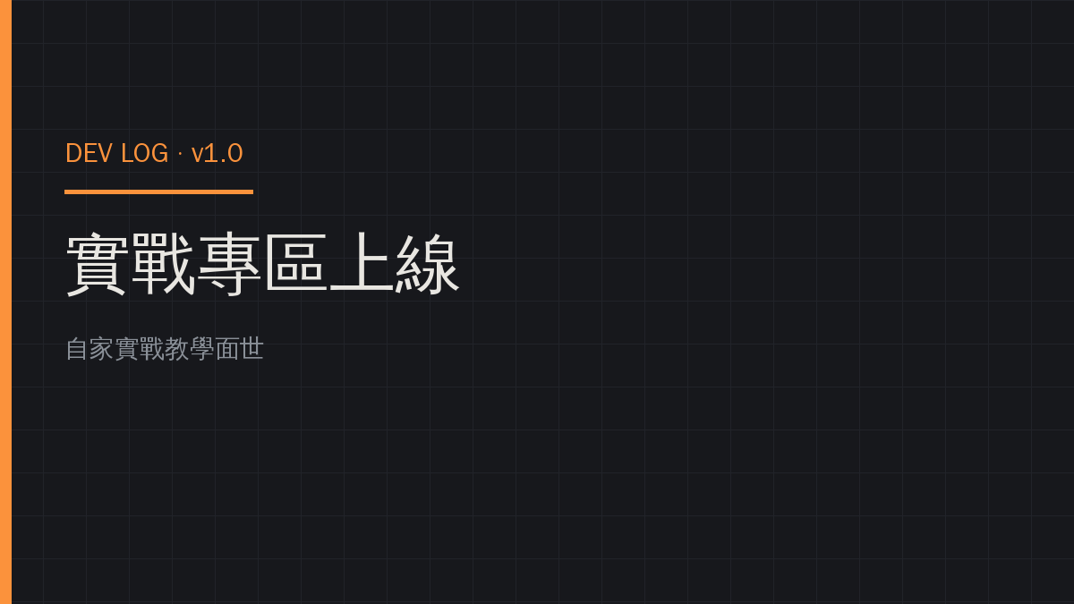 實戰專區正式上線