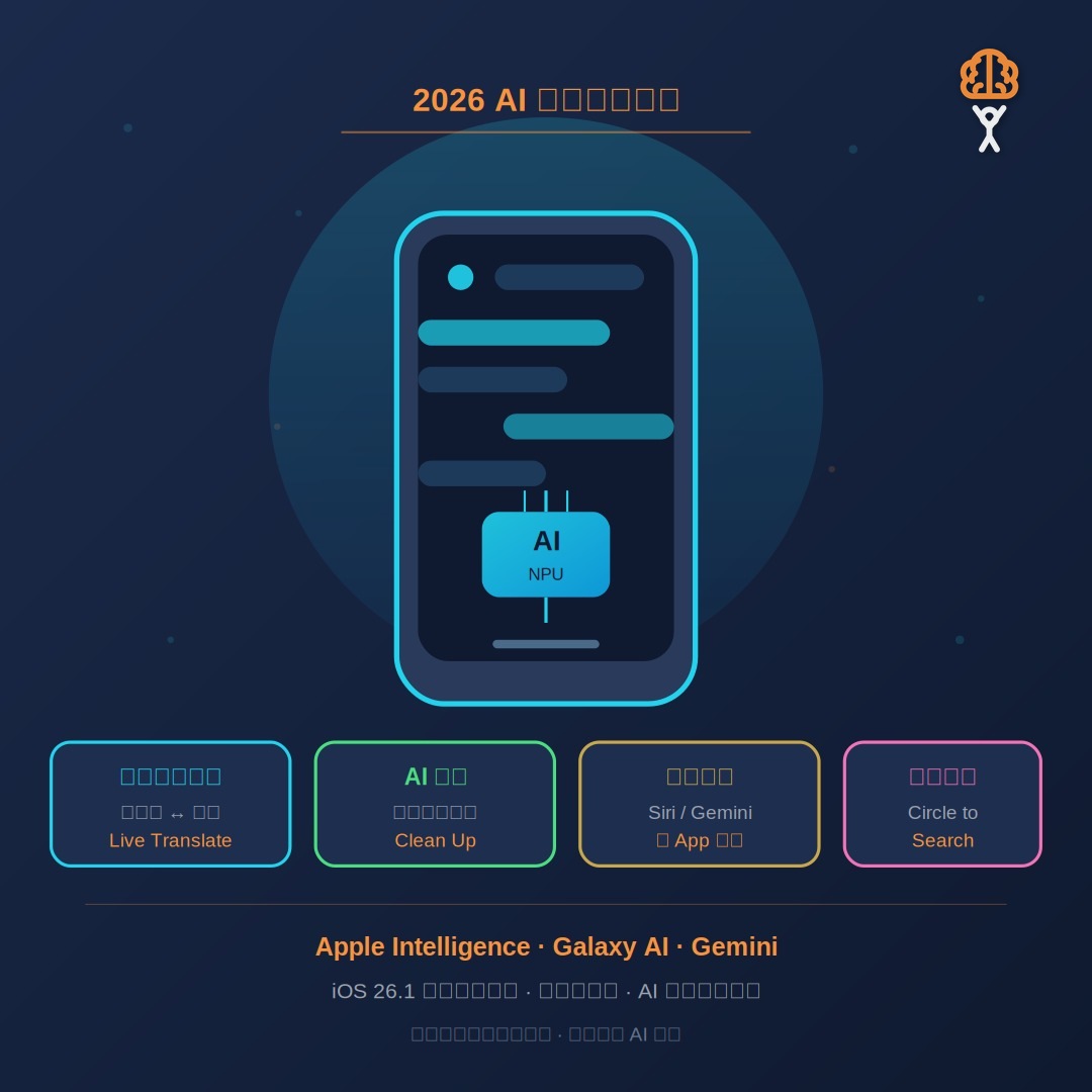 2026 AI 手機實戰指南：Apple Intelligence、Galaxy AI 同 AI 手機終極活用攻略