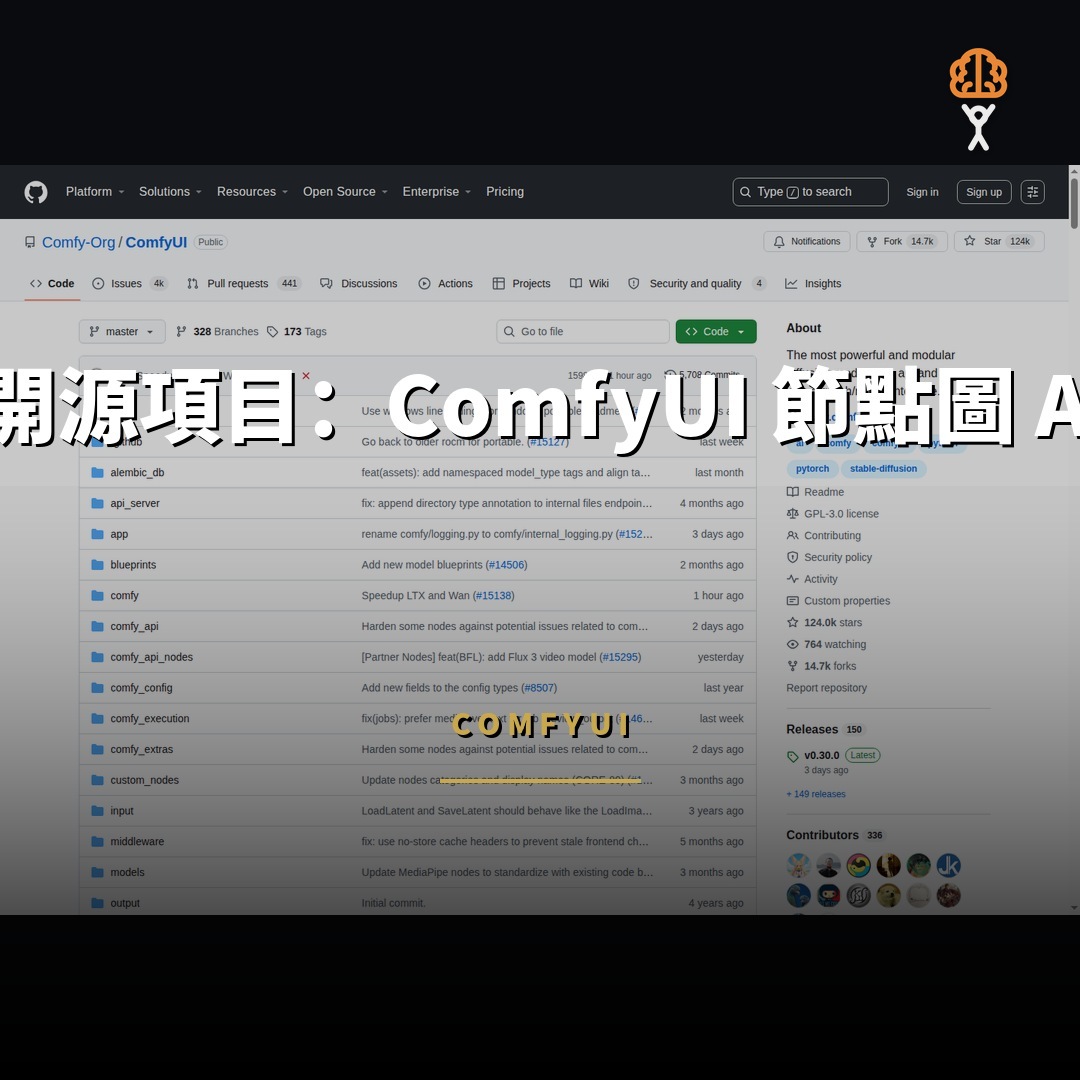 12.4 萬星開源項目：ComfyUI 節點圖 AI 生成引擎