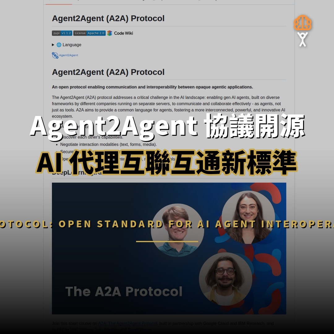 Google A2A 開放協議：AI 代理互聯互通新標準
