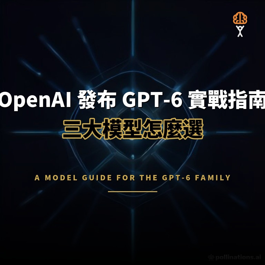 OpenAI 發布 GPT-6 實戰指南：三大模型怎麼選